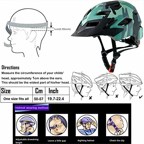 Discount π Kids Bike Helmet Child Youth CPSC Certified Adjustable Multi-Sport Bicycle Cycling Scooter LED Light Detachable Visor π§ Girls Boys Matte Red π₯ - Image 5