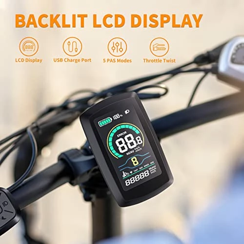 Flash Sale β EB7 2.0 Electric Bike For Adults, 500W Motor 20MPH Max Speed, 48V 10AH Removable Battery, 20" Fat Tire Foldable Electric Bike With Dual Shock Absorber, And Shimano 7-Speed Electric Bicycles White π― - Image 3