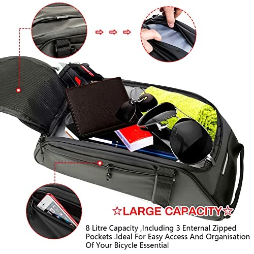 Cheap π Bike Rear Rack Bag Reflective,Waterproof Bicycle Saddle Pannier Bag,8L Bike Trunk Bag Cycling Luggage Back Seat Cargo Carrier Storage Bag With Shoulder Strap For Outdoor π― - Image 3