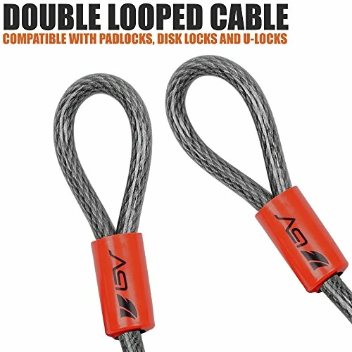 Discount ๐ 30FT Security Steel Cable With Loops, Flex Cable, Lock Cable 3/8 Inch, For U-Lock And Padlock ๐ - Image 5