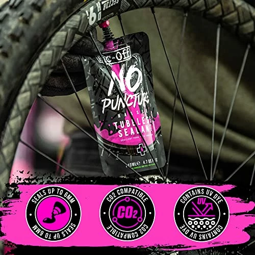 Brand new π Muc Off No Puncture Hassle Tubeless Sealant - Advanced Bicycle Tyre Sealant With UV Tracer Dye That Seals Tears And Holes Up To 6mm π - Image 2