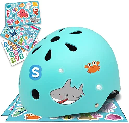 Best Pirce βοΈ Bike Helmet With DIY Stickers For Toddler Boys π§ Girls I CPSC & CE Certified For Skateboard Roller-Skating Bicycle Scooter I Baby Infant Youth Child Ages 2-4 3-5 5-8 Year Old Ocean Wor β¨ - Image 3