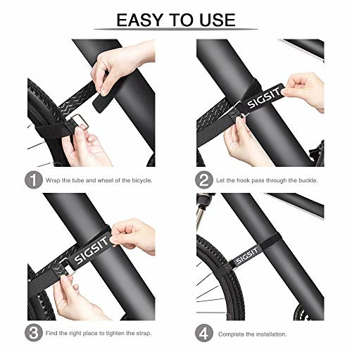 Best deal π Reusable Bike Wheel Strap Bike Wheel Stabilizer Straps With Innovative Wavy Gel And Durable Hook & Loop Black π - Image 4