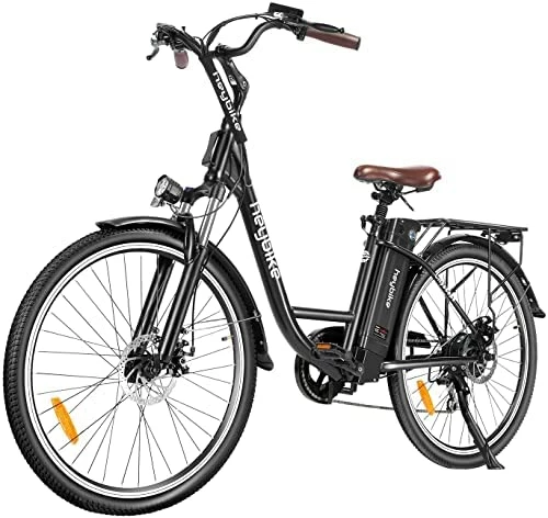 New π Cityscape Electric Bike 350W Electric City Cruiser Bicycle Up To 40 Miles Removable Battery, Shimano 7-Speed And Dual Shock Absorber, 26" Electric Commuter Bike For Adults Blac π― - Image 5