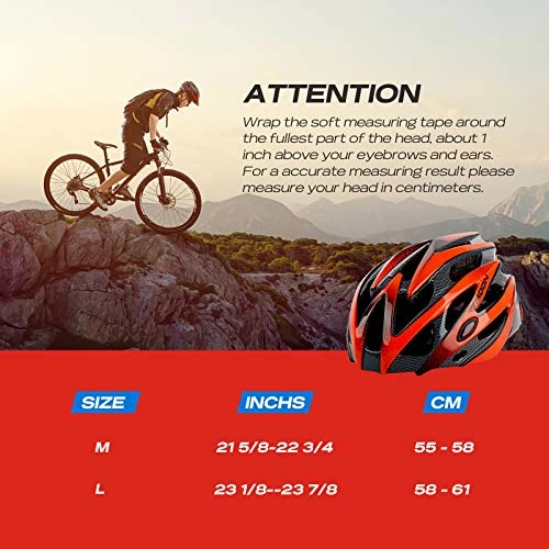 Best reviews of 🔔 Adult Bike Helmet Cycling Helmet Ultralight Integrally-Molded Bicycle Helmet MTB Bike Update Model Helmet For Men And 👩 Women, Road Mountain Riding Equipment, 25 Vents Removable Visor, MV29 Gloss Red 😉 - Image 5
