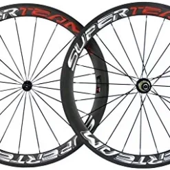 Buy 🔔 Uperteam Carbon Fiber Road Bike Wheels 700C Clincher Wheelset 50mm Matte 23 Width 3d Red And White 🤩