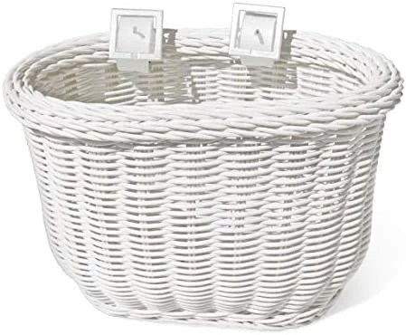 Promo π 01617 Front Handle Bar Kids Bike Basket, All Weather, Water Resistant, Adjustable Leather Straps, Food-Contact Safe, Purp β¨ - Image 9