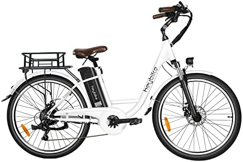 New π Cityscape Electric Bike 350W Electric City Cruiser Bicycle Up To 40 Miles Removable Battery, Shimano 7-Speed And Dual Shock Absorber, 26" Electric Commuter Bike For Adults Blac π― - Image 6