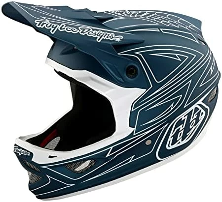 Brand new β¨ Troy Lee Designs Adult | Downhill | Mountain Bike | BMX | Full Face D3 Fiberlite Helmet Anarchy Spiderstripe Blue π - Image 13