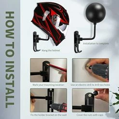 Wholesale 😍 Motorcycle Helmet Rack 180° Degree Rotation Helmet Holder Wall Mount,Helmet Stand With 2 Hooks Helmet Hanger,Motorcycle Accessories 1 Pcs 🌟 -Park Tool shop 51m7ikDFMoL