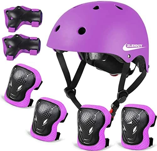 Discount π Adjustable Helmet For Ages 3-16 Kids Toddler Boys π§ Girls Youth,Protective Gear With Elbow Knee Wrist Pads For Multi-Sports Skateboarding Bike Riding Scooter Inline Skatings Longboard Roller Skate Purple Set π - Image 5