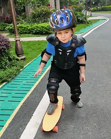 Hot Sale ๐ Kids Dirt Bike Body Chest Spine Protector Vest Gear For Motocross Motorcycle Armor Vest Shoulder Elbow Knee Shin Guard Pads Kids Dirt Bike Gear Silver ๐ - Image 6