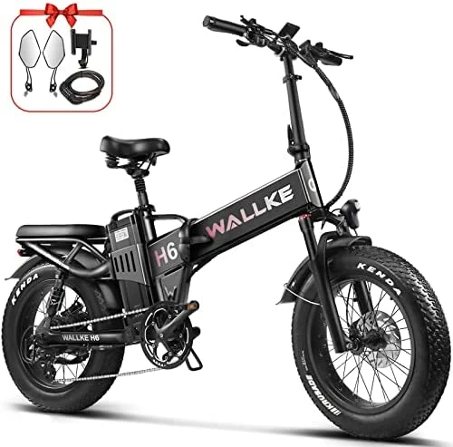 Best Sale 🔥 H6 Electric Bike Adults Folding 48V 35AH Long Range Dual Battery Ebike 750W 32MPH Motor 20" X 4 Fat Tire Electric Bicycle Shimano 8 Speed Full Suspension… 35ah-green 🛒 - Image 6
