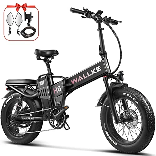 Best Sale 🔥 H6 Electric Bike Adults Folding 48V 35AH Long Range Dual Battery Ebike 750W 32MPH Motor 20" X 4 Fat Tire Electric Bicycle Shimano 8 Speed Full Suspension… 35ah-green 🛒
